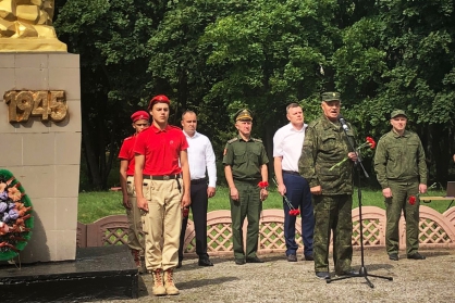Офицеры следственного управления СК России приняли участие в захоронении останков неизвестного солдата в Тербунском районе